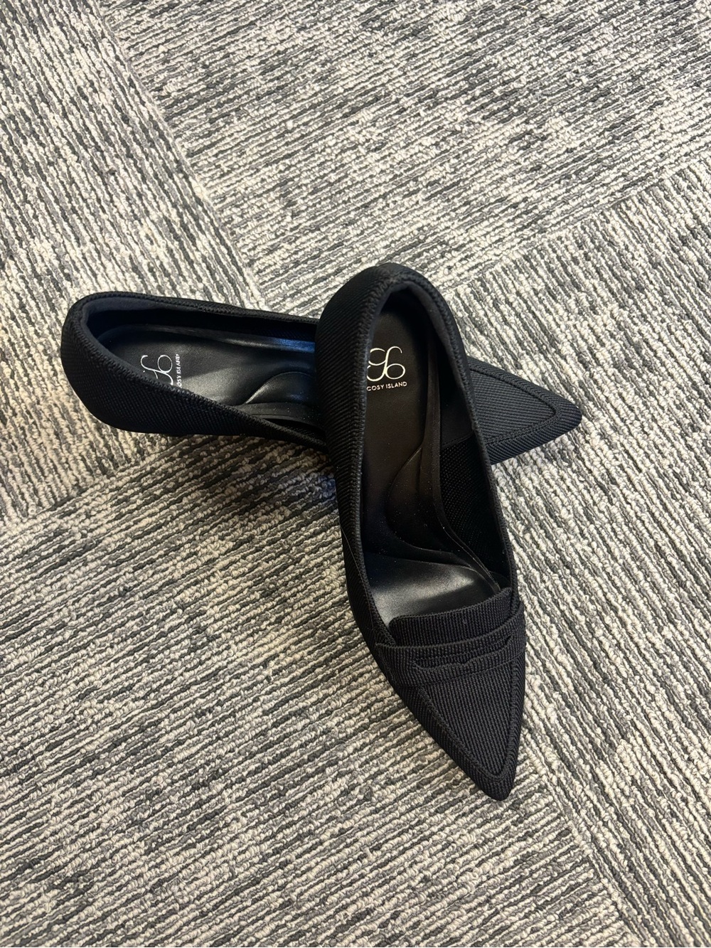 Cosy Island Shoes Black Pointed Toe Womens heels